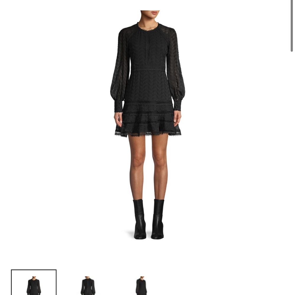 Bardot Black Lace Mini Dress